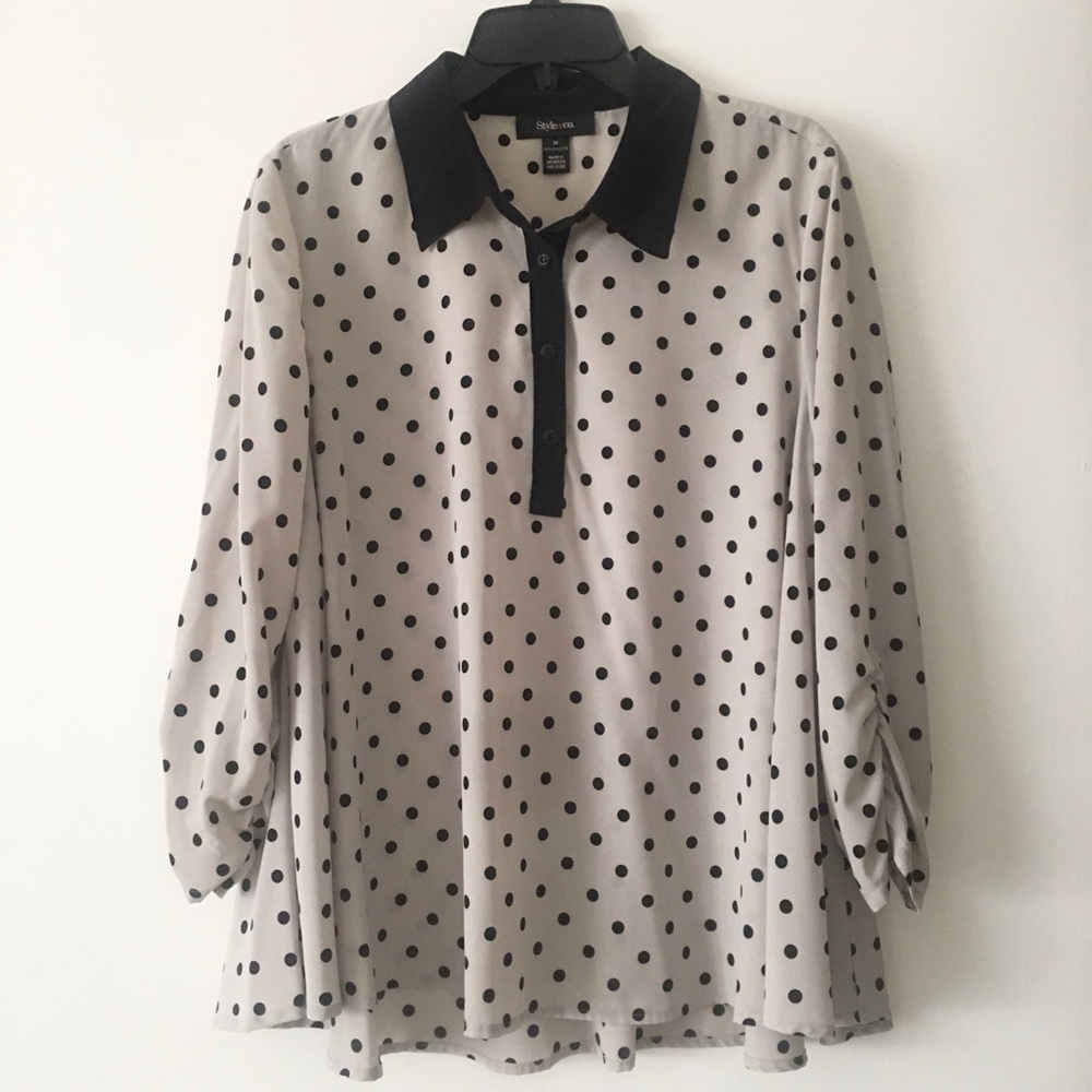 Style & Co Polka dotted Blouse